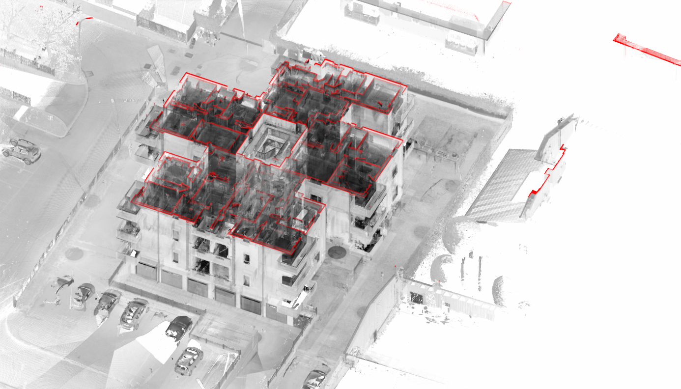 Elaborazione nuvola di punti edificio visualizzazione dati 3D - Geom. Andrea Gavagnin Veneto